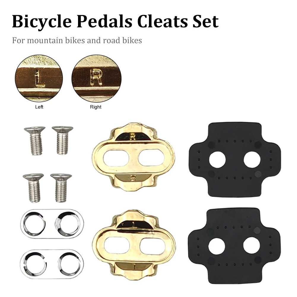 Bicycle Pedal Cleats Set Mountain Bike Pedals Locking Plate For Eggbeater Bike Locking Pedal Plate Adapter Cycling Accessories