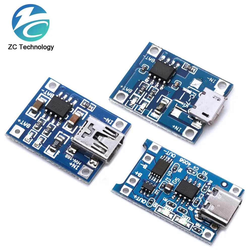 Smart Electronics 5V type-c Micro USB 1A 18650 Lithium Battery Charging Board With Protection Charger Module for Arduino Diy Kit