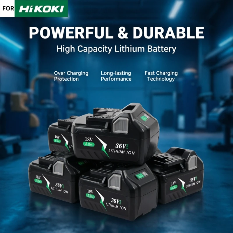 

For HiKOKI Hitachi Metabo HPT High Performance 18V 36V MultiVolt Battery 6.0Ah, Fits BSL36A18 Rechargeable Lithium Ion Tools.