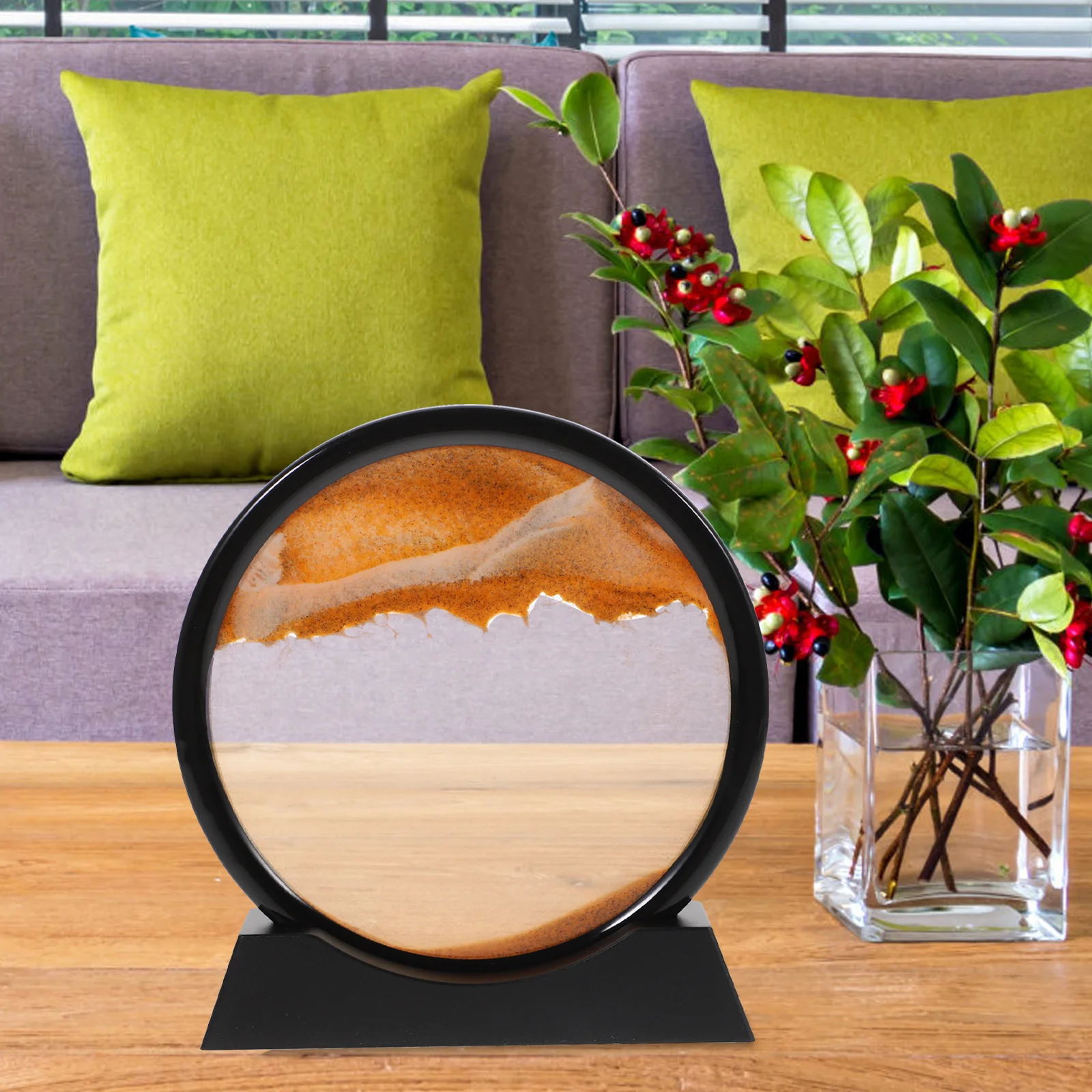 3D Sand Painting Hourglass Moving Sand Art Desktop Decor For Study Room Office Home Shelf Table Landscape