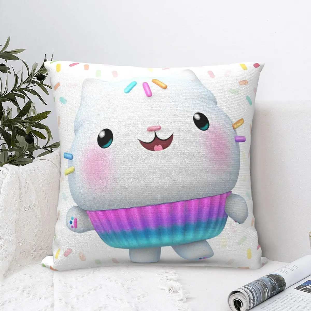 Andri-Cartoon Cute G-Gabbys Girl Dollhouse Pillow Cases Cushion Cover Custom Zipper Decor Throw Pillow Case Cover for Home