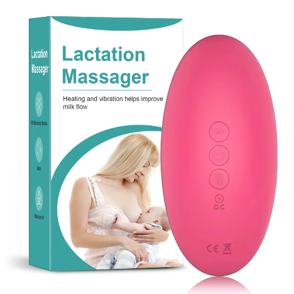 Smart Library MEIPER Newest Nice Breast Massage Design Electric Chest Massage Instrument Vibrator Warming Lactation Massager For