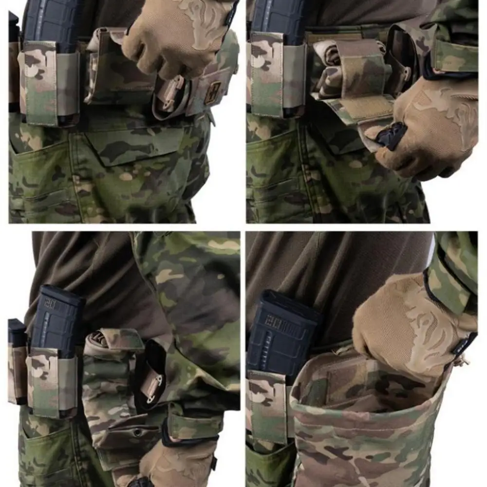 POSEIDON DEFENSE WRC Sac de recyclage de chargeurs pliable et portable grande capacité, pochette de recyclage de chargeurs, deux méthodes d'installation sur ceinture