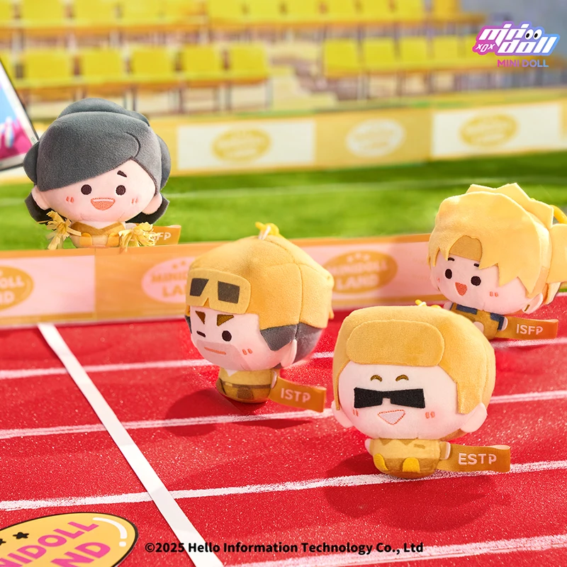 Original Minidoll Plush Keychain Round Stuffed Toys MBTI Character Hanging Decoration Toy Hobbies Furry Companion Bag Accessory