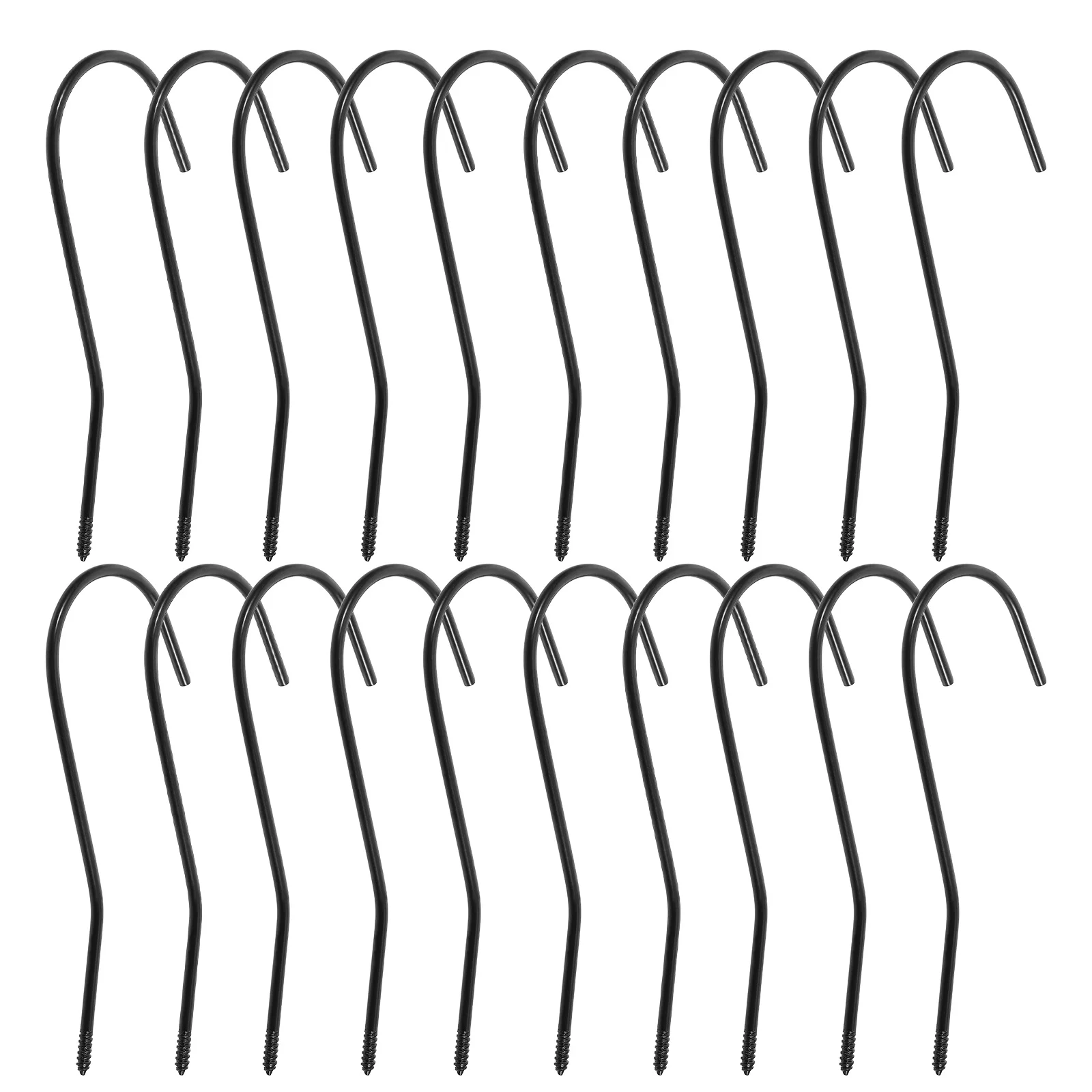 

20Pcs 7 Shape Round Metal Hooks for Clothes Hangers Easy Install Multi-Purpose Hanging Bags Scarves Retail Display