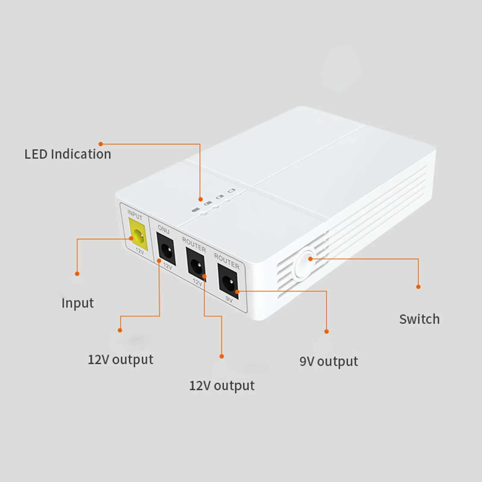 كاميرا UPS صغيرة احتياطية بقدرة 6000 مللي أمبير في الساعة، مصدر طاقة غير منقطع عالي السعة لمودم التوجيه، مصدر طاقة غير منقطع #2