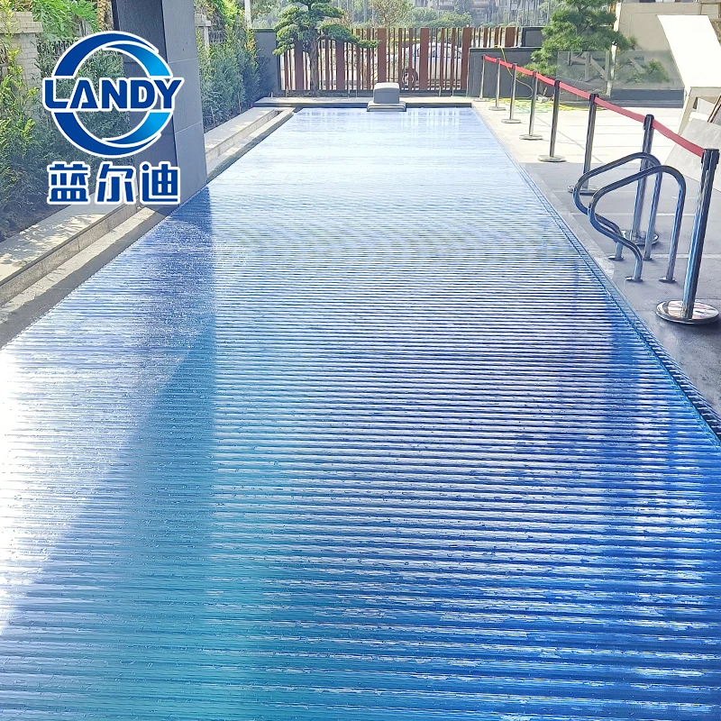 Landy PC Coperture e bobine per piscine elettriche retrattili automatiche per piscine Design a doghe in alluminio per piscine