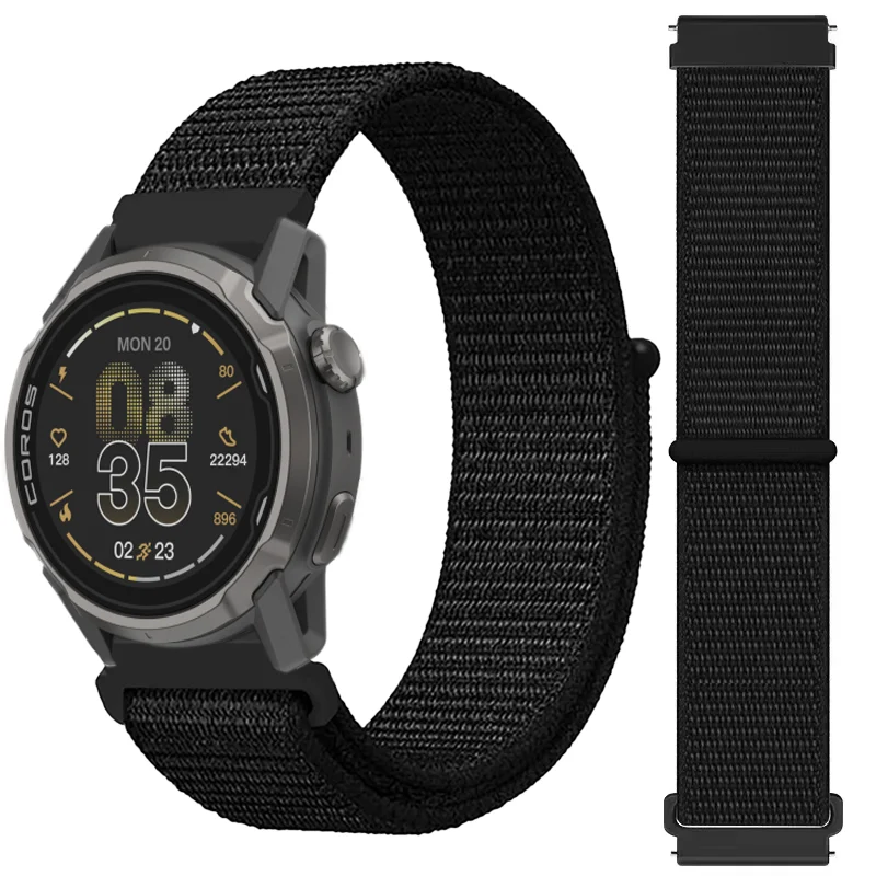 20/22mm Nylon Strap for COROS APEX2-4 42mm/PACE Pro/3/4 CMF Watch 3 Pro Breathable Band for Suunto Vertical 2/Race 2-S/Ocean/Run