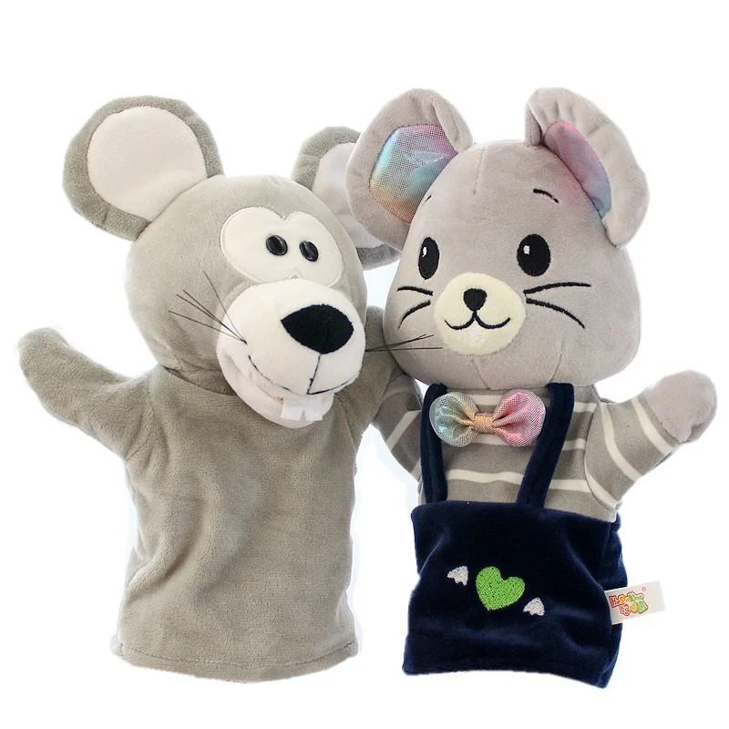 Zachte knuffelpop Dierenpluche pop Educatief babyspeelgoed Kleine muis Kawaii Handvingerpop