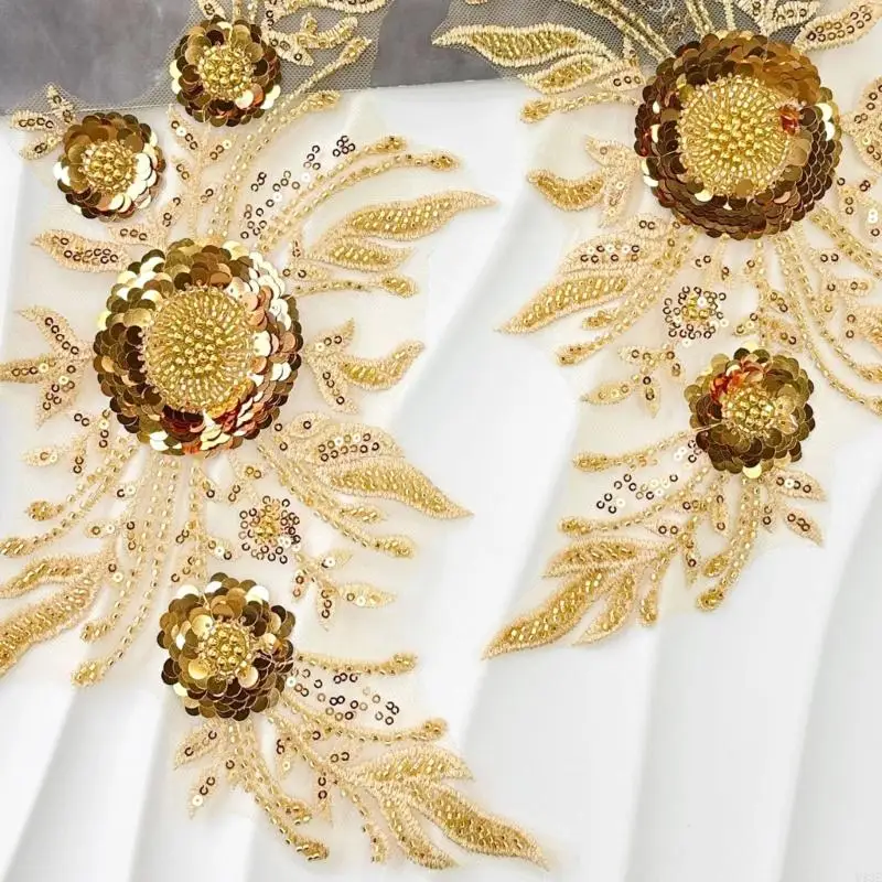 1PAIR SEMPROIDEREDERED SETSES FASHION DESINCES PATCES