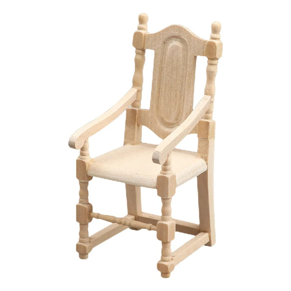 

Handcrafted Miniature Chair for Dollhouse Accessories Mini House Chair Decor Realistic Detail High Fidelity Micro Layout Scene