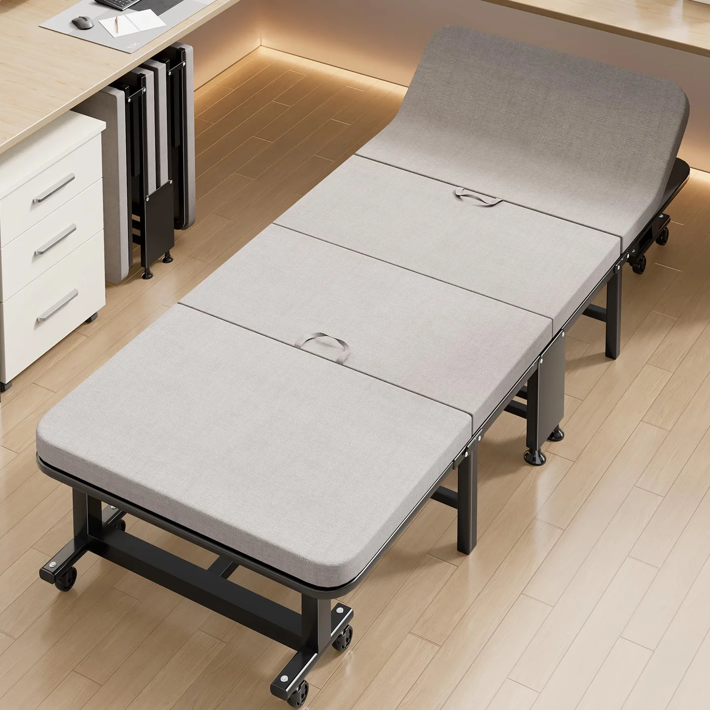 Folding bed, home lunch break lounge chair, office adult nap artifact, simple portable bed, hospital escort marching bed