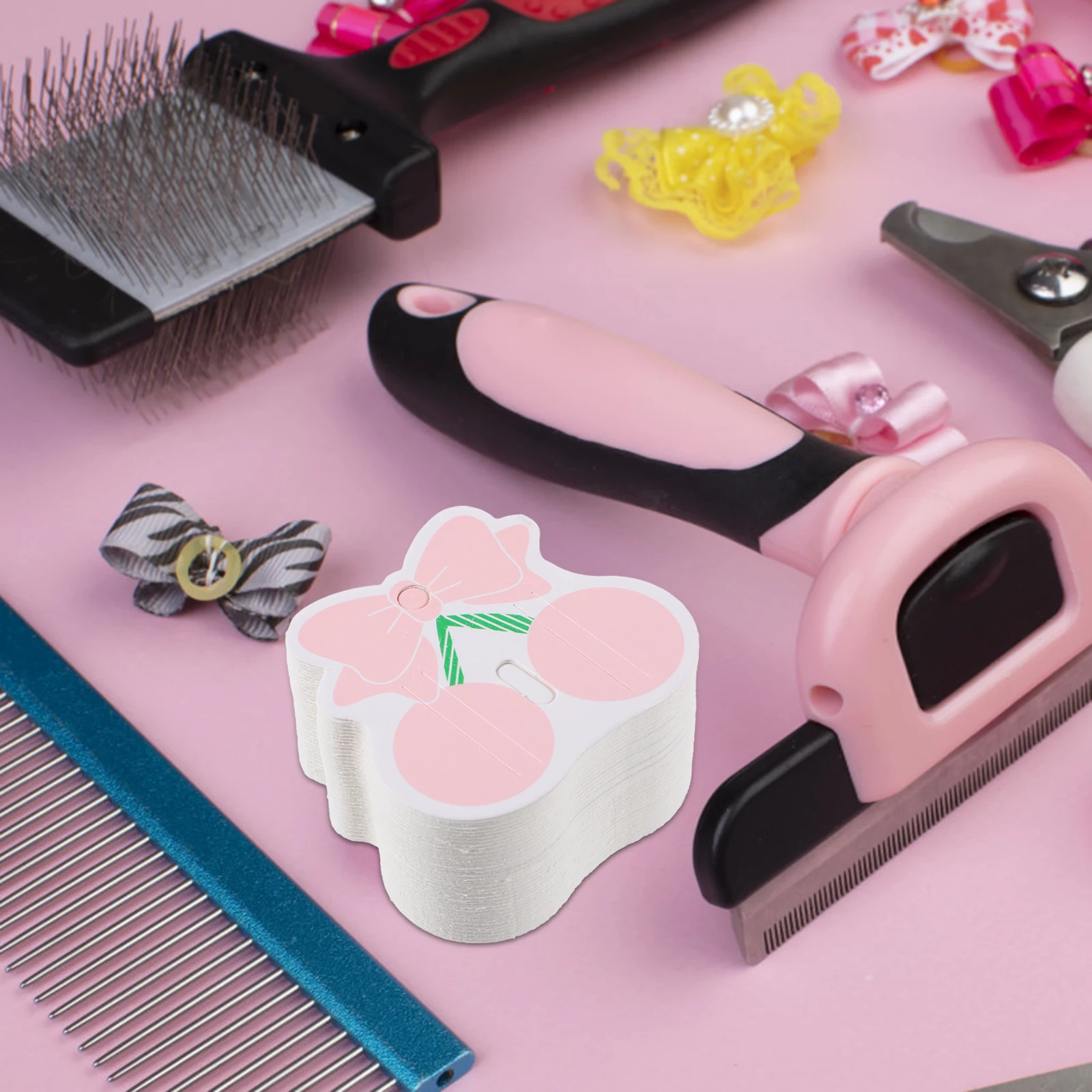 

200pcs Children Hairpin Display Cards Durable Paperboard For Hair Clips Bows Brooches Crafts Storage Gifts Pink Accessories