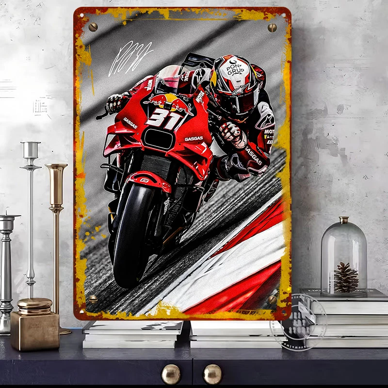 Pedro Acosta MotoGP Metal Posters Customizable Wall Art Retro Vintage Metal Signs for Fans Bar Accessories Desk Decor Room House