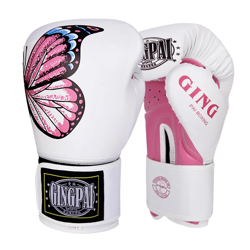 6-12oz Różowe rękawice bokserskie Buttefly dla dzieci Kobiety Rękawice treningowe Kickboxing Pro Training Sparring Muay Thai MMA Ciężkie rękawice do worków