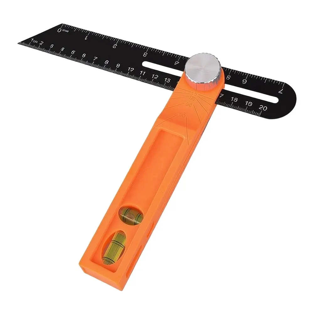 Accurate Angle Ruler with Sliding T Bevel and Tri Square for Precise Measurement and Marking in Woodworking and Metalworking