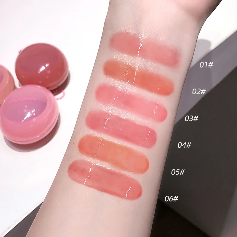 Gegebear Crema idratante a doppio scopo per labbra e guance, crema multiuso a bassa saturazione, schiarente, labbra Dudu, fard e rossetto