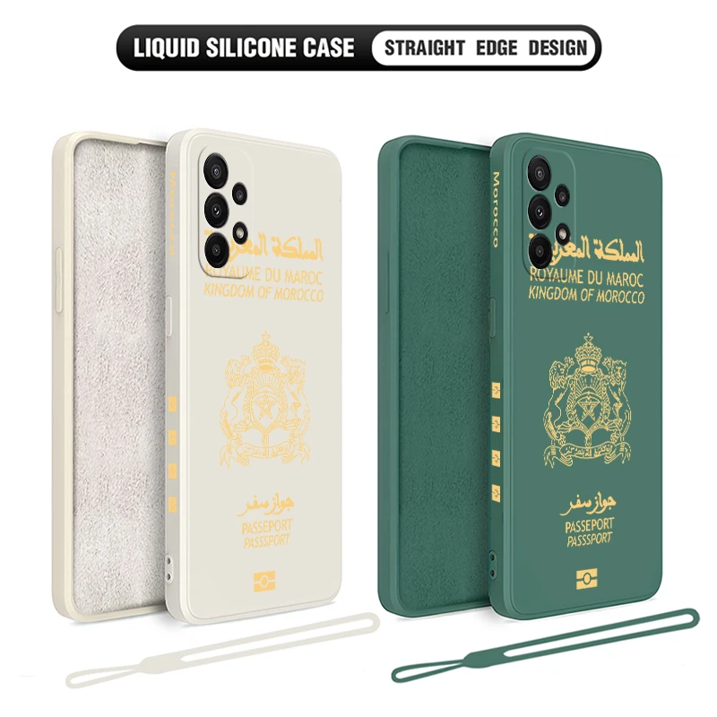 모로코 여권 커버 휴대폰 케이스, 샤오미 미 13 12T 12S 11 11T 울트라 10 10T 9 9 9T 9SE 8 프로 라이트 5G 액체 실리콘 커버 