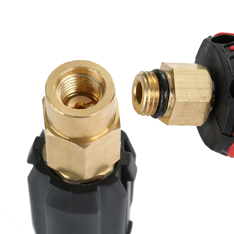 

Classy-Brass Fan-Shaped Snow Foam Nozzle Self-Priming Nozzle For High Pressure Washer Generator Car Cleaning Accessory