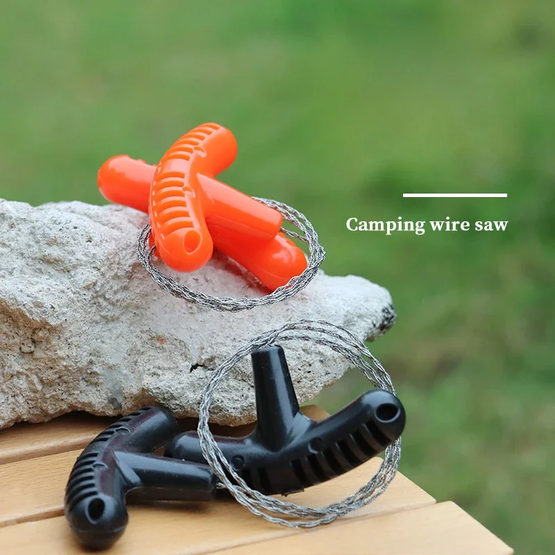 Outdoor Manual Hand Steel Wire Saw Survival Tools Hand Chain Saw Cutter Portable Travel Camping Emergency Gear Steel Wire Kits