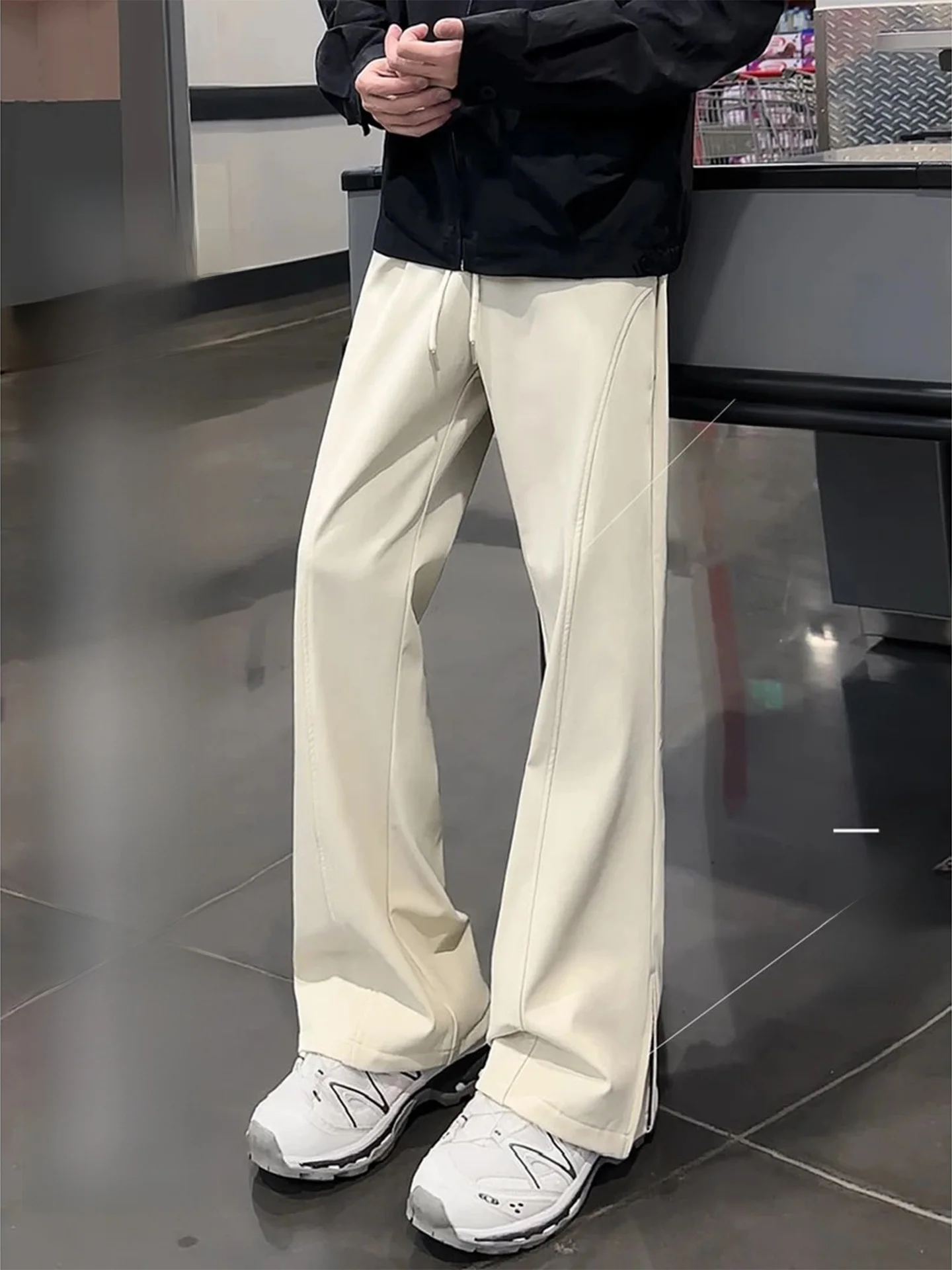 

Мужские зимние брюки-карго American Sle Thiened Fce Lined, ветрозащитные, водонепроницаемые, на молнии, повседневные брюки Bell Bot