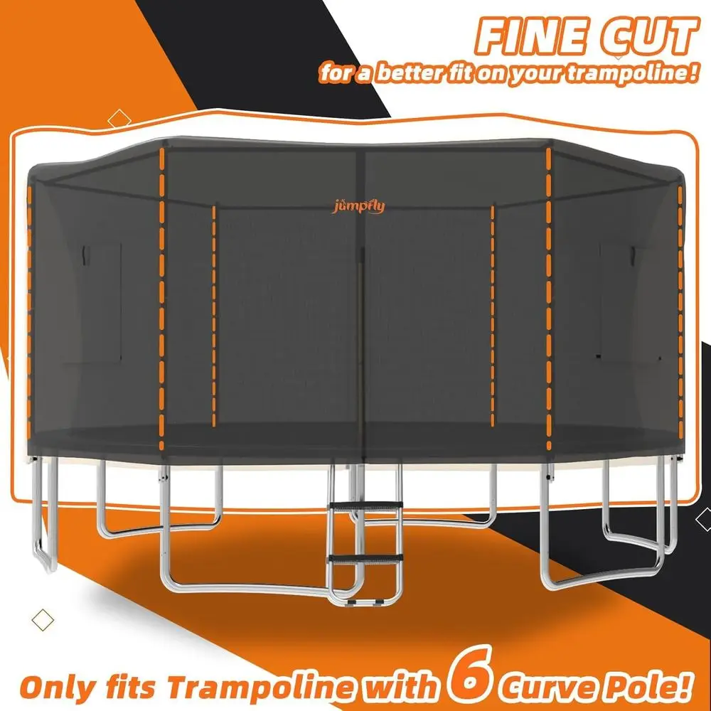 خيمة ترامبولين 14 قدم للأطفال (خيمة فقط)، تناسب 6 أقطاب مستقيمة ترامبولين مستديرة، غطاء ظل ترامبولين مع ضوء LED #6