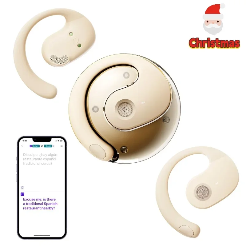 Open-Ear Bone Conduction Headphones - Bluetooth Wireless, Ear-Hook Design for Secure Fit During Sports & Commuting