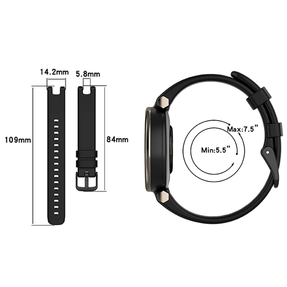 가민 릴리 원컬러 실리콘 스트랩, 내구성 팔찌, 특수 분해 도구 액세서리, 고품질