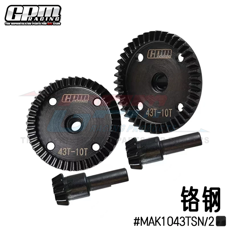 

GPM 40Cr Steel Front And Rear Diff Bevel Gear 43T & Pinion Gear 10T for Kraton