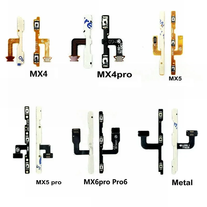 New Power On Off Volume Button Flex Cable For Meizu MX2 MX4 MX4pro MX5 MX5pro MX6pro pro6 M3E M3X U10 Metal Repair Parts