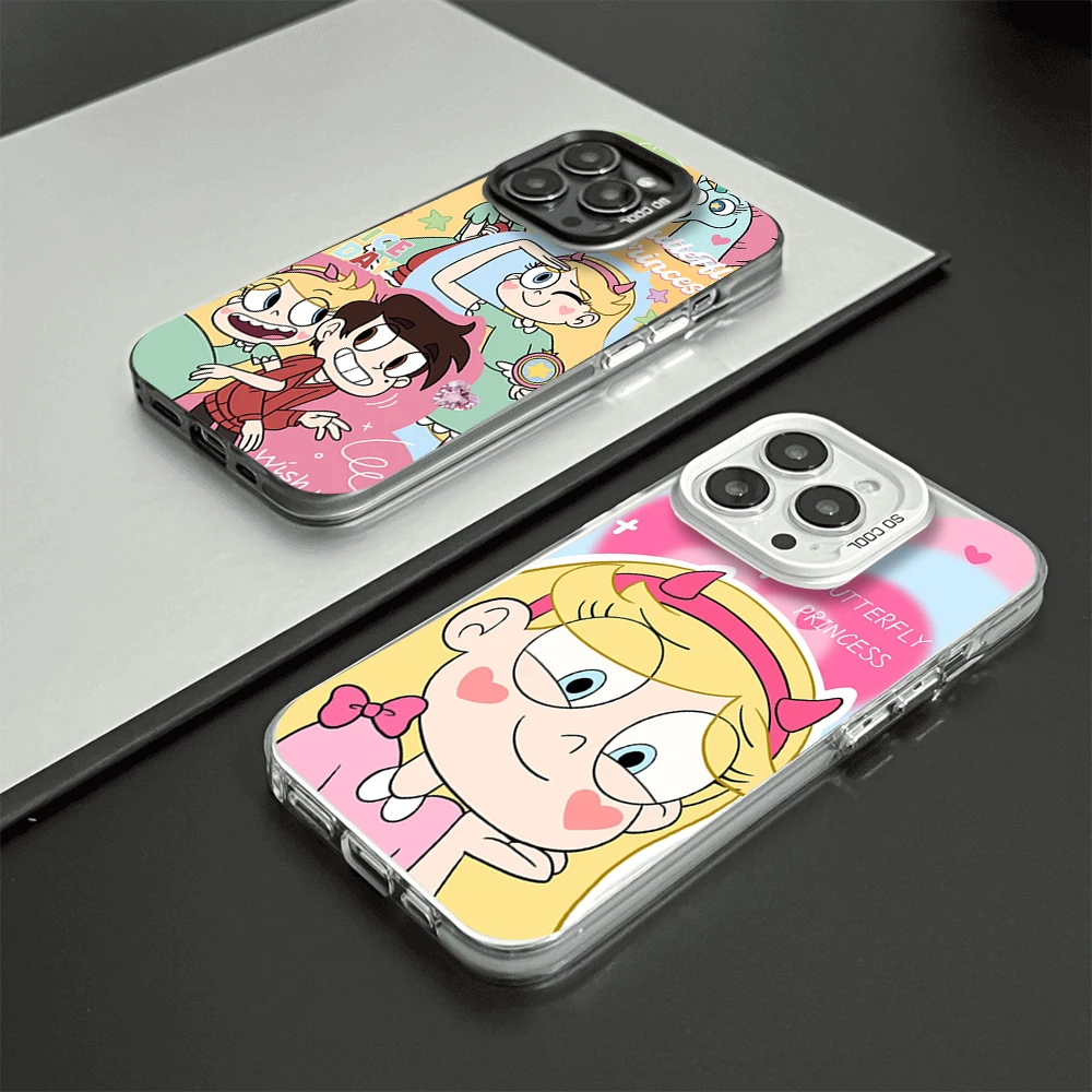 MINISO Star vs. the Forces of Evil Phone Case For Samsung S24 23 22 ULTRA A34 33 32 20S 5G 4G Laser Cover