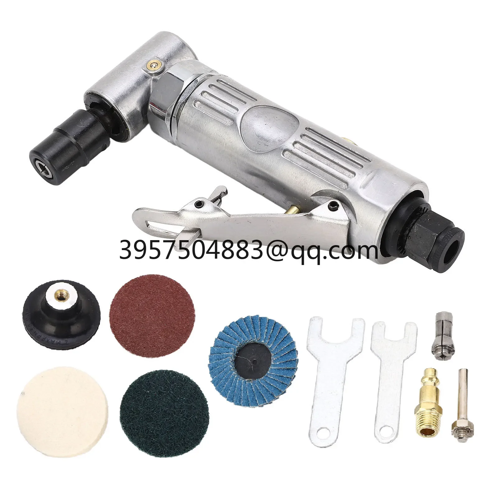 Pneumatic Grinding Set Right Angle Die Grinder 0.3 Motor 1/4 1/8 Chuck Adjustable Speed 90 Degree  Grinder