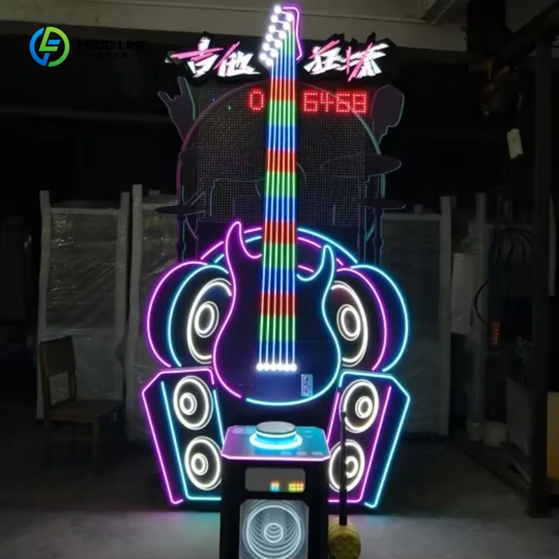 Crazy Guitar Hit Hammer Game Coin Operated Boxing Punch Machine Arcade Boxing Games Machine Custom