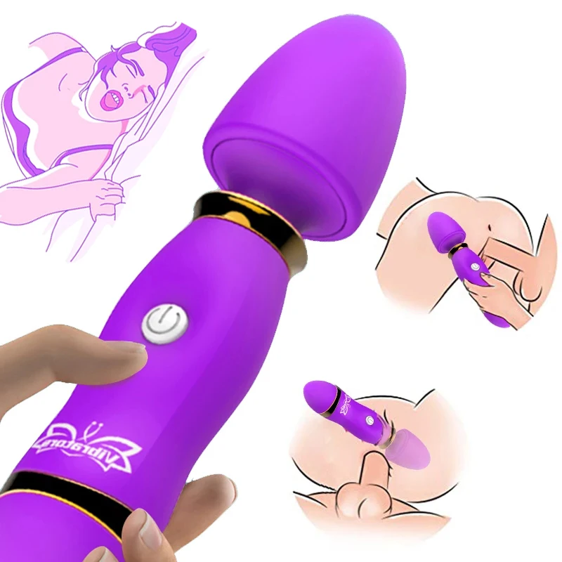 Female Vibrator G-Spot Vibrators For Women AV Wand Sex Toy Dildos Portable Sex Toys Powerful Vibrator Mini Clitoral Stimulator