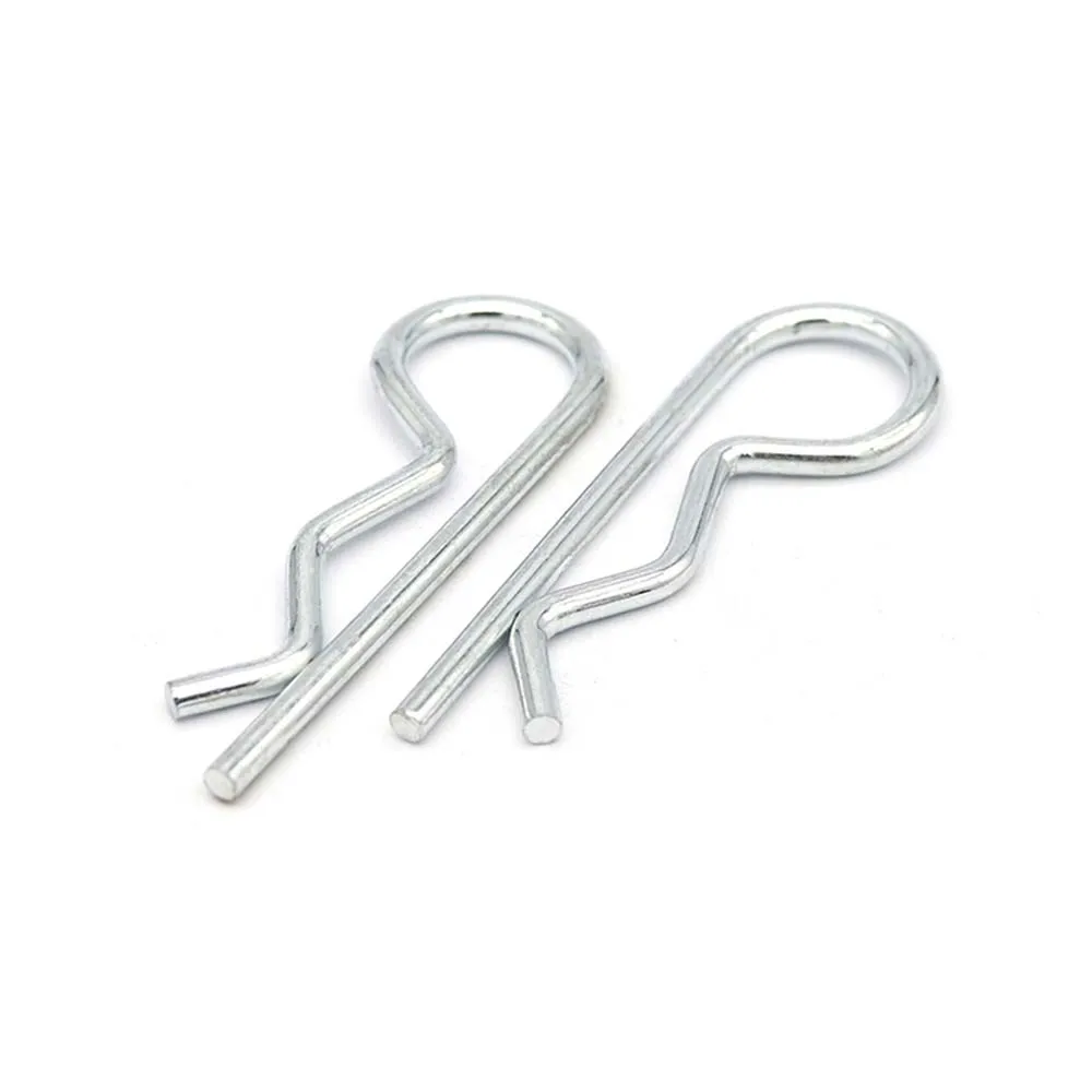 1/20pcs M1 M1.2 M1.6 M1.8 M2 M2.5 M3 M3.5 M4 Steel R Type Spring Cotter Pin Wave Shape Split Clip Clamp Hair Tractor Pin for Car