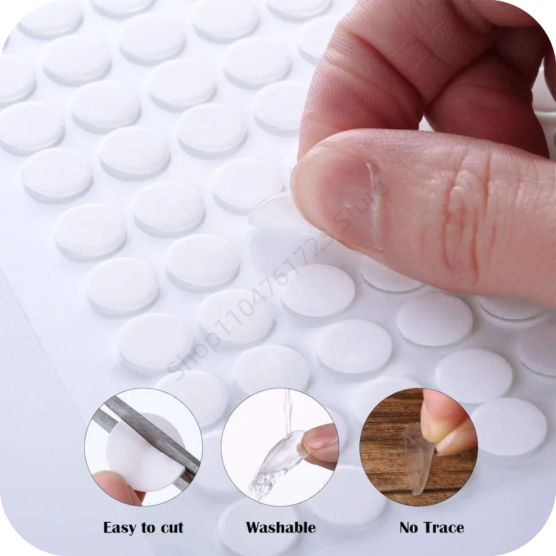 10/15/20mm Double Sided Tape Stickers Removable Round Clear Sticky Tack No Trace Small Stickers for Festival Decoration