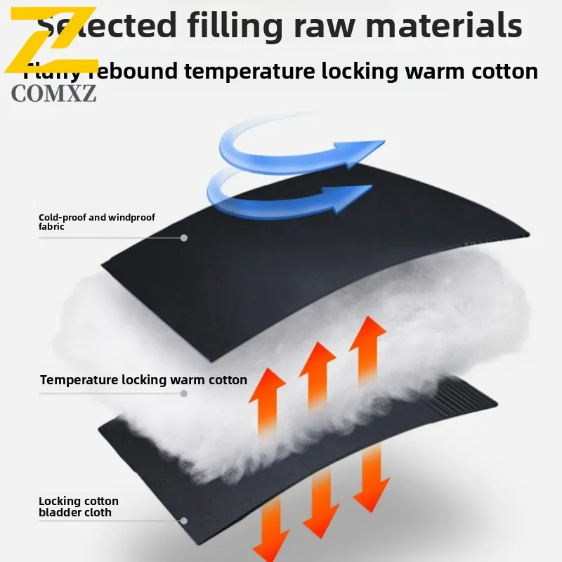 2025 Winter Jacket Men's Trendy Thick Warm And Cold Proof Detachable Hooded Parkas Coat Men Casual Snow Windproof Padded Jacket