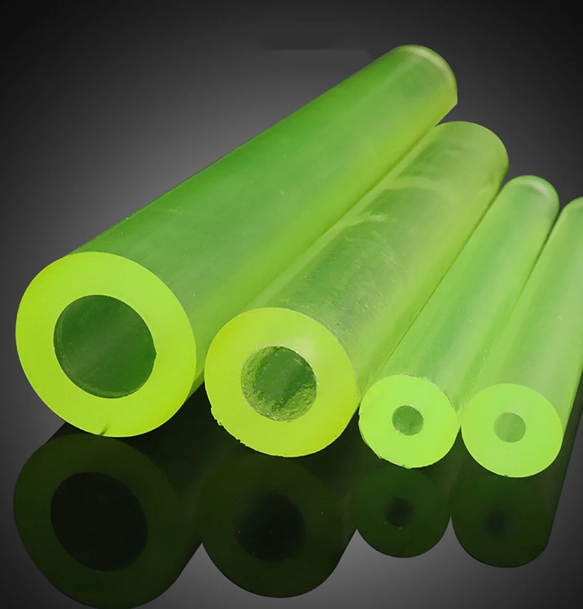 1Pcs Hollow PU Polyurethane Round Bar ID 6/8/10mm Length 500mm Elastic Rubber Construction Machinery Shock Absorbing Rod Sticks