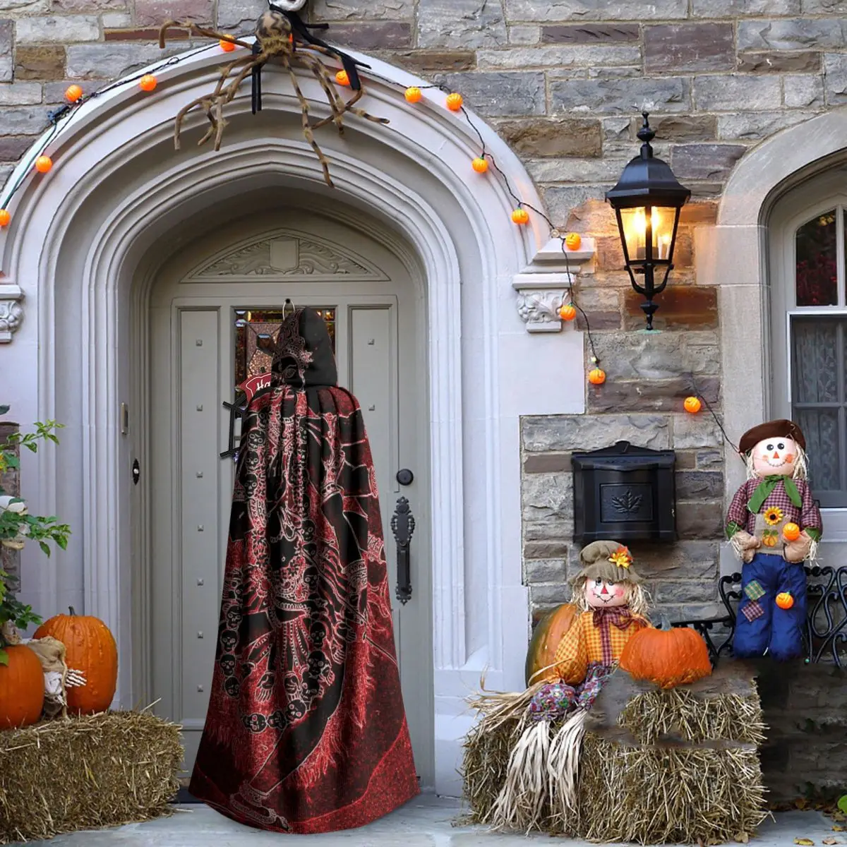 Kostium Cosplay Boszka Kali Ma, hindujska bogini niszczenia, długa peleryna z kapturem, czarownica, średniowieczny strój, peleryna na Halloween, wampir, dla dorosłych, unisex