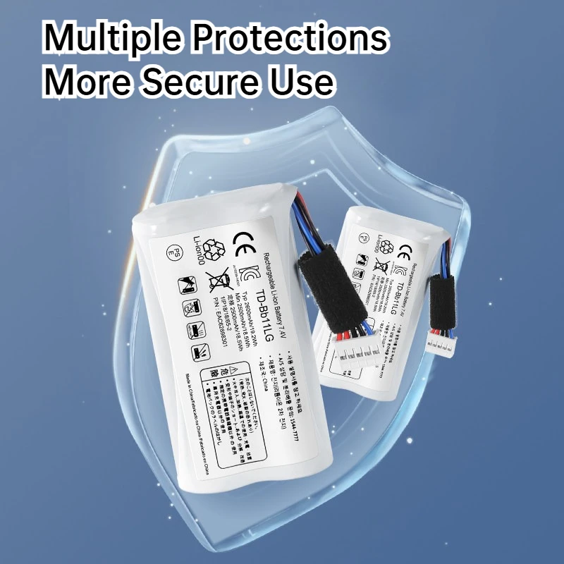 

NEW 7.4V 2500mAh Speaker Battery For LG Music Flow P7 NP7550 PJ9 PJ9B PJS9W PK7 Xboom Go PK7 EAC63320601 EAC63918901 TD-Bb11LG