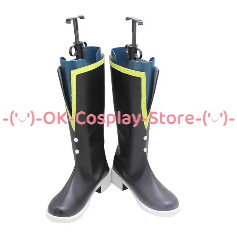 [カスタマイズ] レベッカ・ブルーガーデン コスプレ靴 エデンズゼロ アニメ ロールプレイ小道具 ハロウィン カーニバル ホリデーパーティー PUレザーブーツ