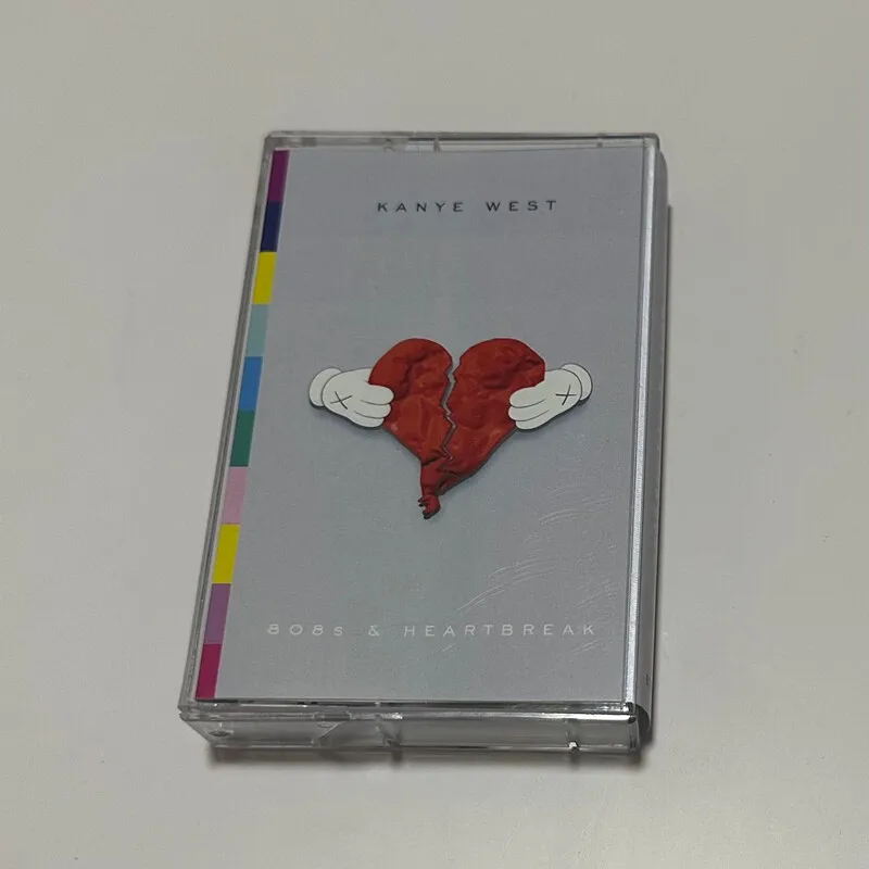 

Kanye West 808s & Heartbreak Cassette Tape Classic Hip Hop Electronic Music Album Retro Analog Gift for Collectors