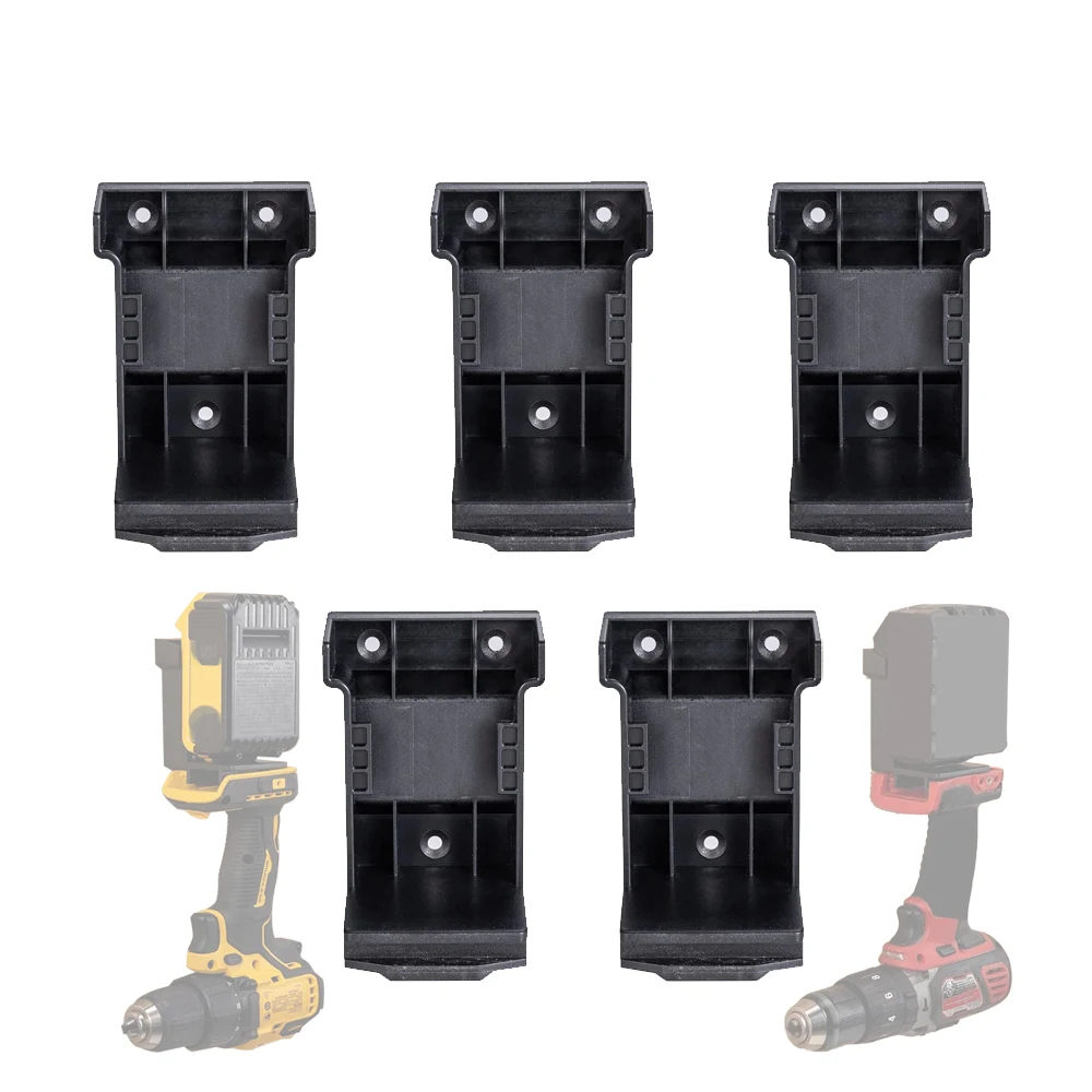 

5 шт. держатель для электроинструмента, крепежные устройства для Dewalt 18 В/20 В, для литиевой батареи Milwaukee 18 В и электроинструментов-черный