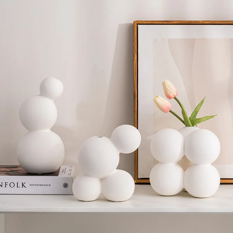 Ceramic Vase Irregular Arrangement Container High-grade Desktop Decoration