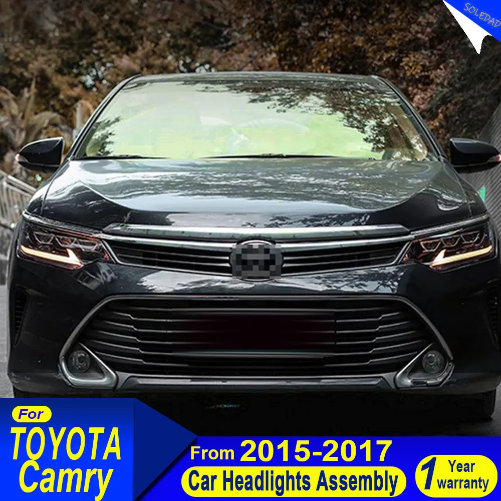 for Toyota Camry LED Headlight 2015 2016 2017  Camry Head Lamp Drl Projector Lens headlights Assembly Automotive Accessories