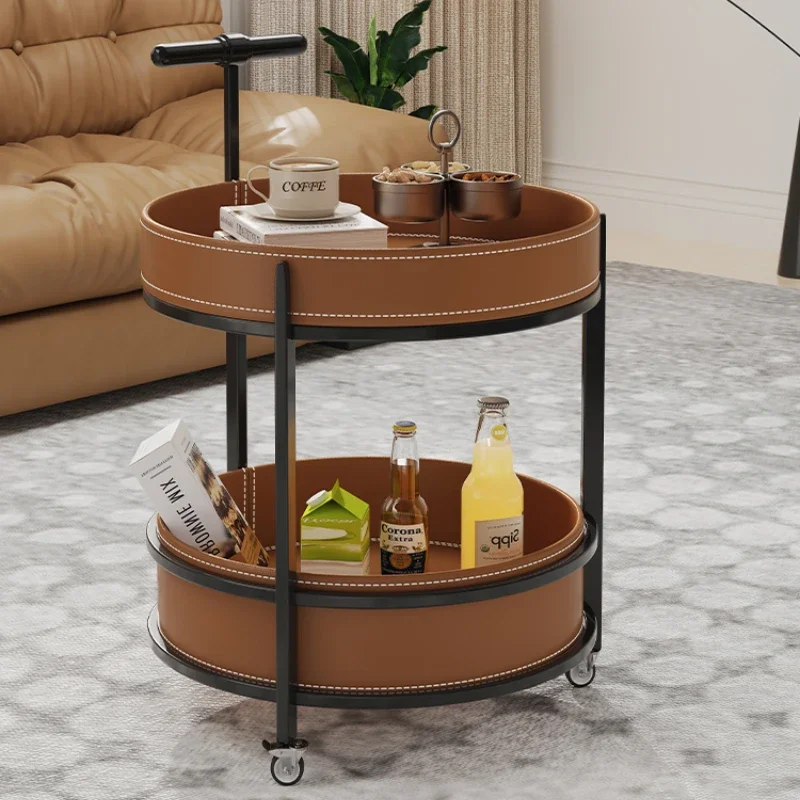 

Portable Wheels Modern Side Table Round Design Storage Nordic Small Coffee Table Living Room Corner Stolik Kawowy Home Furniture