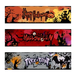 60*240  Happy Halloween Banner Halloween Party Signs Banner Decorations Giant Hallowmas Day Celebrate Supplies Fence Yard Porch