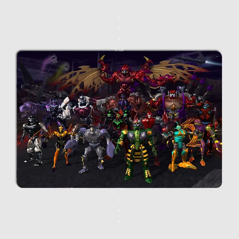 

Autobots BEAST WARS Retro Metal Poster Sign Sports Hall Garage Club Mural Vintage Bar Wall Room Decoration Home Decor
