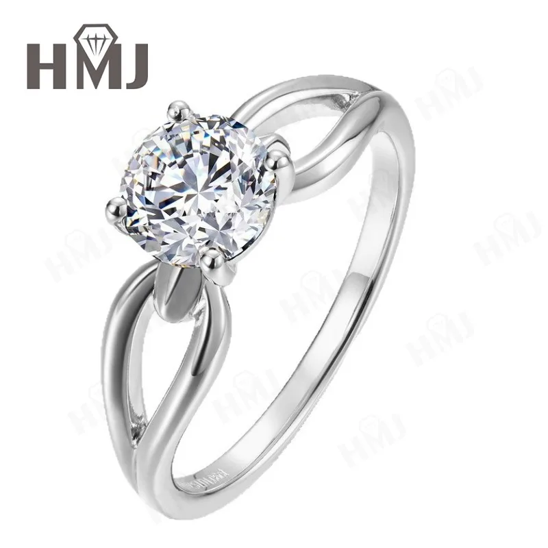 1ct Moissanit-Ring, runder Schliff, D-Farbe, 925er Sterlingsilber, 18K vergoldet, für Damen, edler Schmuck, Alltagsgebrauch, klassische Charms – Detail 1