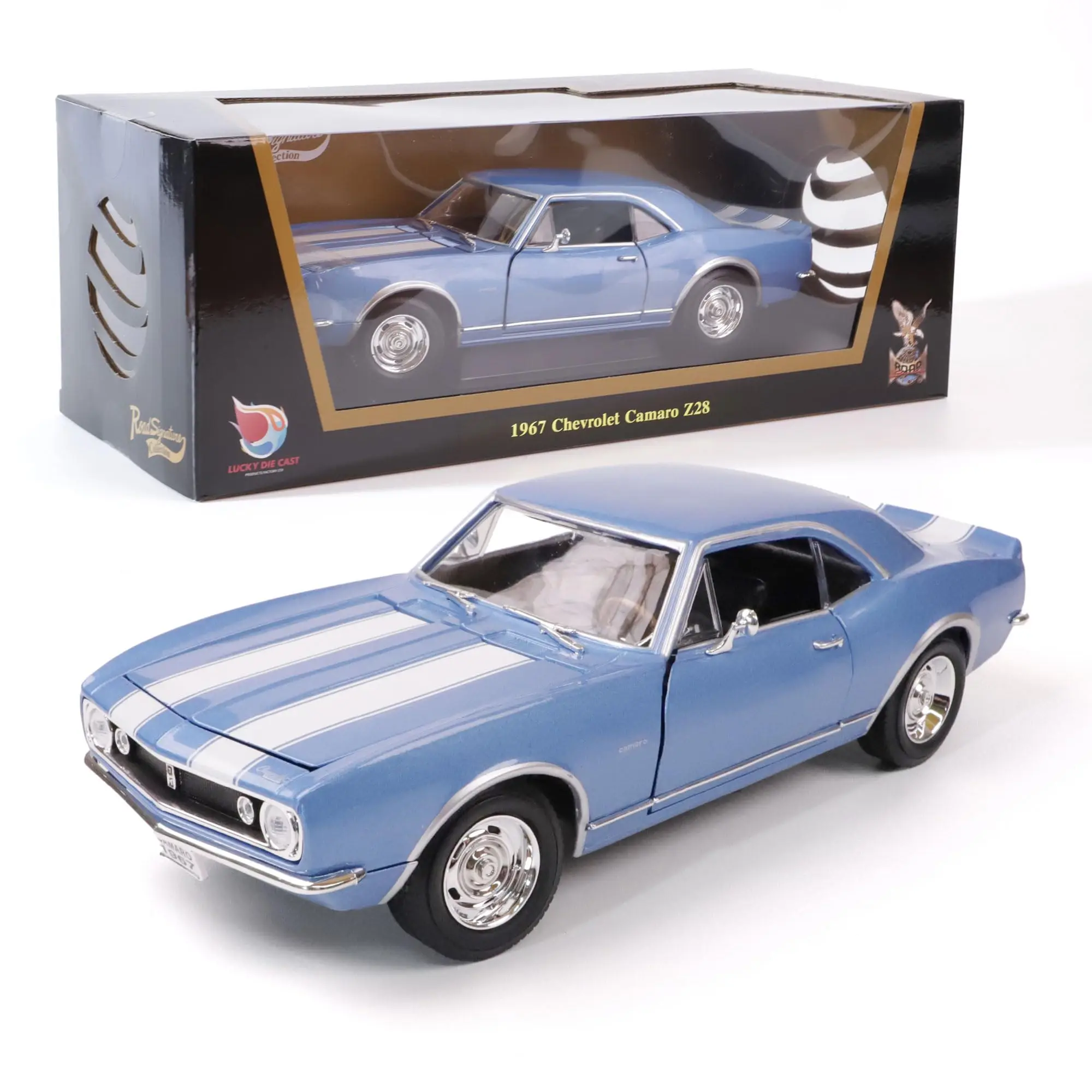 

LUCKY DIE CAST 1967, Chevy Camaro Z28, масштаб 1:18, литая под давлением модель, спортивные автомобили из сплава премиум-класса с витриной